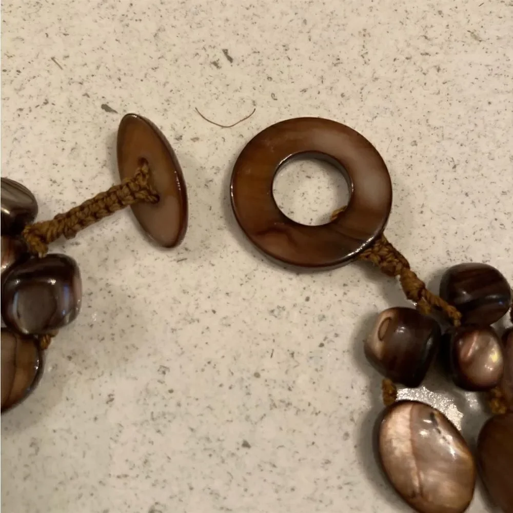 Natural Stone Multi Strand Necklace - Picture 4 of 11
